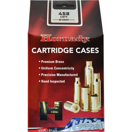 RE-LOADING - HORNADY BRASS 458 LOTT X 50 Shoalhaven Shooting