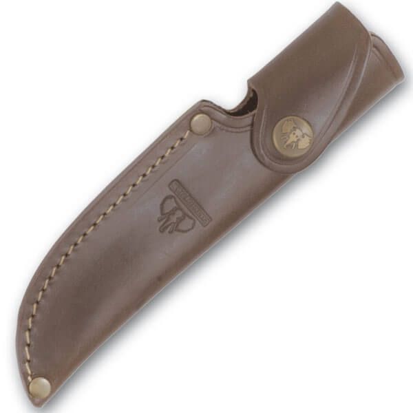 CUDEMAN - SKINNER 11CM DROP POINT BLADE, OLIVE WOOD HANDLE W/SHEATH