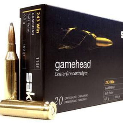 SAKO AMMO 243 WIN 100GR GAMEHEAD