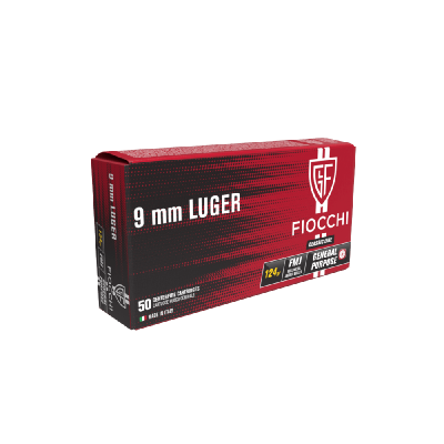 FIOCCHI AMMO 9MM LUGER 124GR FMJ 50PKT