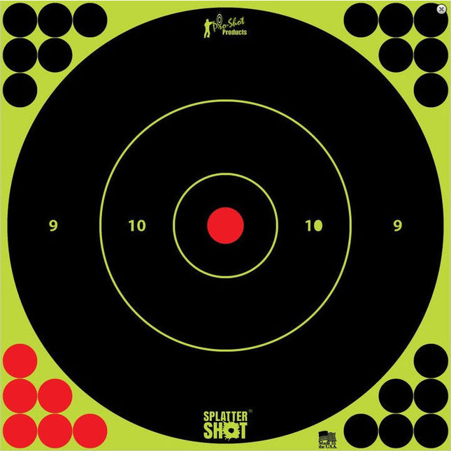 PRO SHOT SPLATTER SHOT 12" BULLSEYE 5-PK - Shoalhaven Shooting