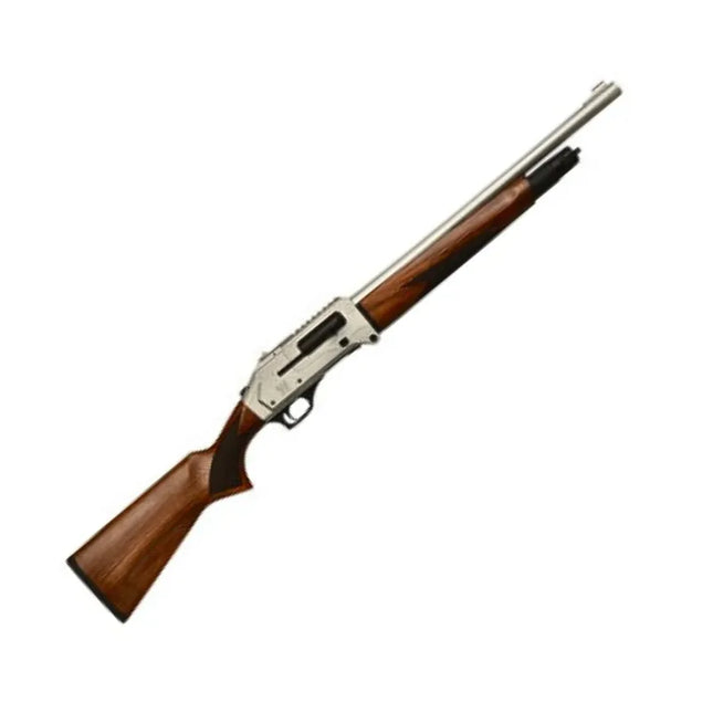 AXOR ARMS BUSHPIG 12GA 20" LEVER RELEASE SHOTGUN 5+1 SILVER CERAKOTE TIMBER STOCK