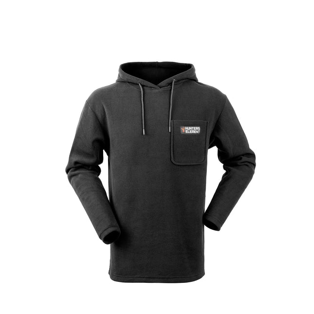 CLOTHING - HUNTERS ELEMENT AMBLE FLEECE HOODIE BLACK SZ M SZM Shoalhaven Shooting