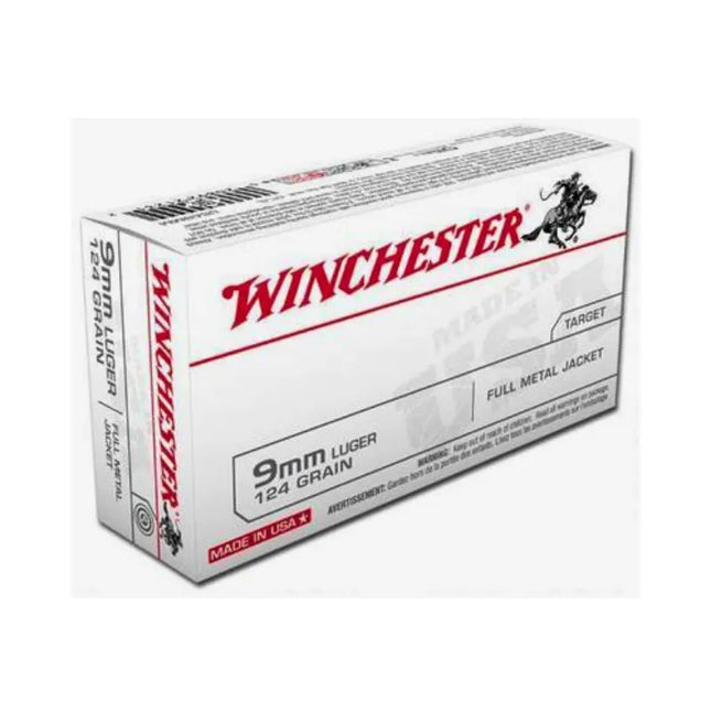 WINCHESTER AMMO 9MM USA VALUE PACK 124GR FMJ 50PKT