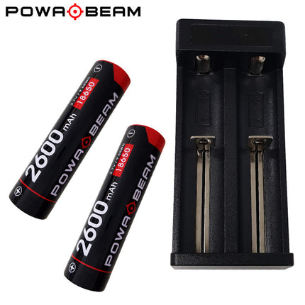 LIGHTING - POWA BEAM DUAL LITHIUM BATTERY CHARGER KIT W/ 2 X 2600MAH BATTERIES Shoalhaven Shooting