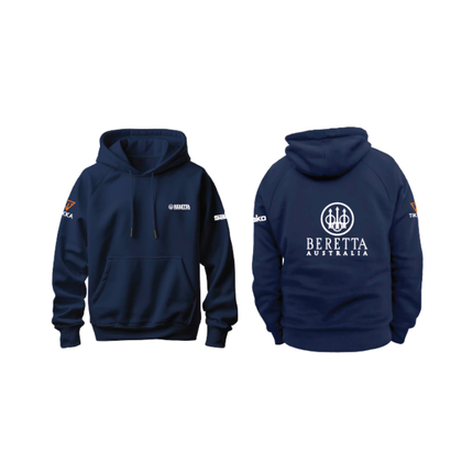 BERETTA AUSTRALIA HOODIE W/ TIKKA & SAKO LOGO - NAVY
