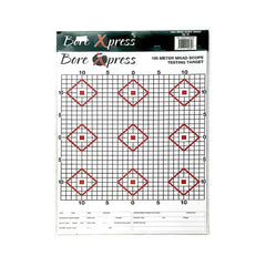It features preprinted tracking lines for milliradian (MRAD), IPHY, and MOA adjustments, making it an essential tool for precision shooters and scope testing.