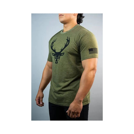 BUCKED UP FLAG T-SHIRT MILITARY GREEN S