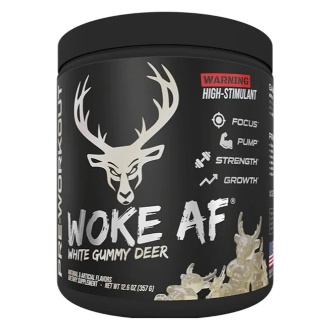 Bucked Up Woke AF - High Stimulant Pre-Workout - White Gummy Deer