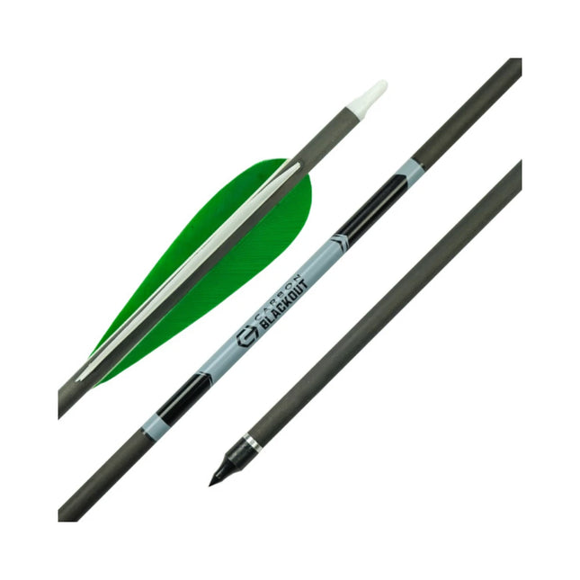 CARBON BLACKOUT HERITAGE ARROWS - 500 SPINE (DZN)