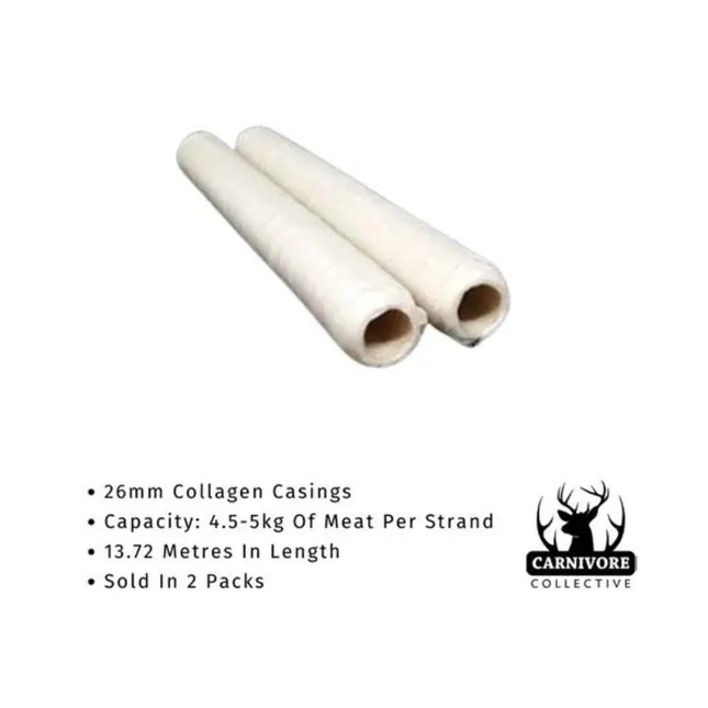 CARNIVORE COLLECTIVE 30MM COLLAGEN SAUSAGE CASINGS - 2 PACK