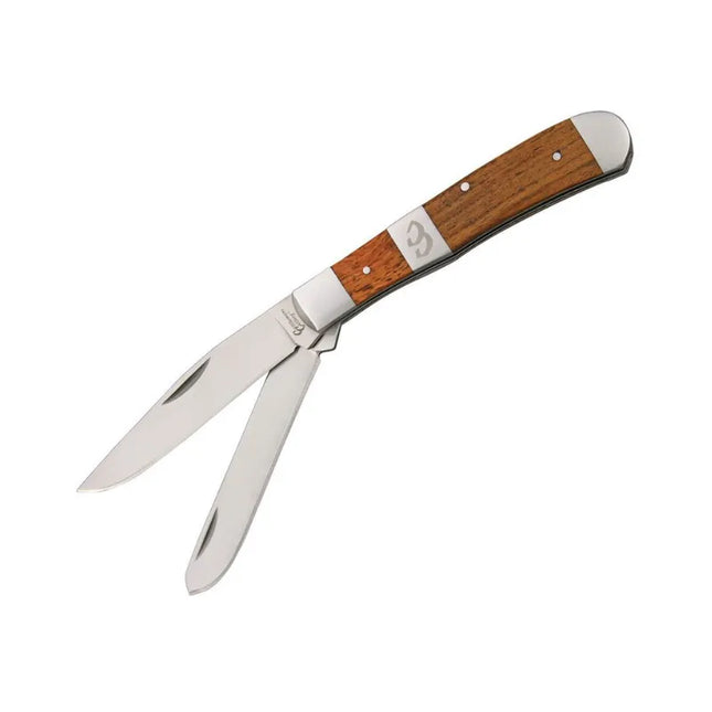 CATTLEMANS CUTLERY KNIFE STOCKYARD TRAPPER WOOD 2 BLADE