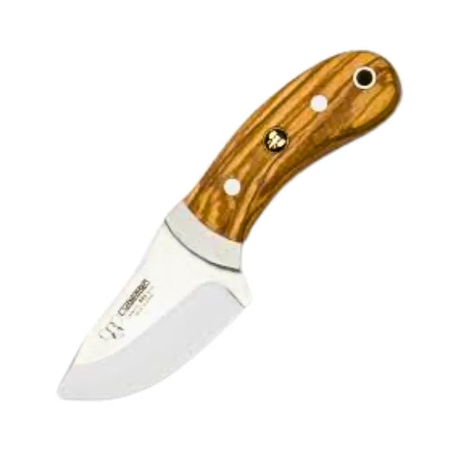 CUDEMAN - SKINNER 7CM MOUSE STYLE, OLIVE WOOD HANDLE W/SHEATH