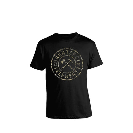 CLOTHING - HUNTERS ELEMENT TEE CARBON METAL BLK MED Shoalhaven Shooting