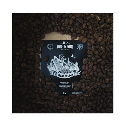 DOG AND GUN COFFEE RED STAG - SMOOTH / SAVOURY / MEDIUM ROAST WHOLE BEAN ( 225 GRAM )