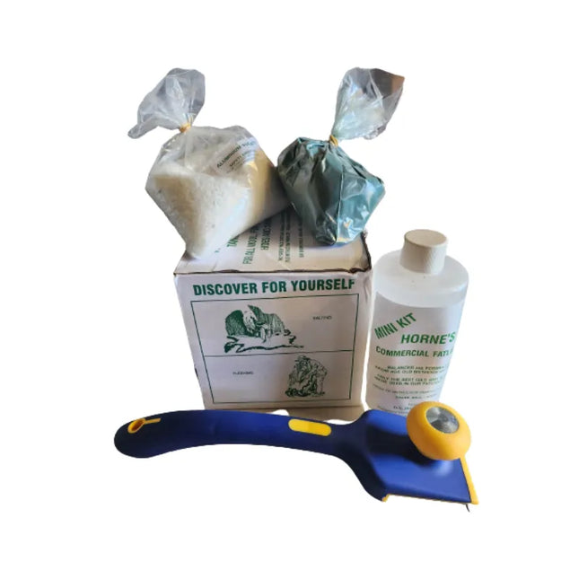 This kit is perfect for those who want to tan their hides at home, providing all the necessary chemicals and tools for a successful tanning process.