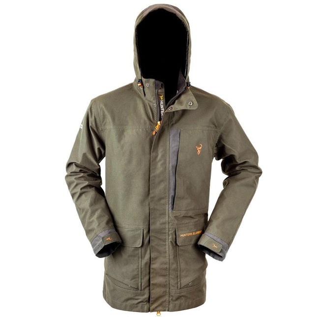 CLOTHING - HUNTERS ELEMENT DOWNPOUR ELITE JACKET FOREST GREEN SZ5XL FOREST GREEN/SZS Shoalhaven Shooting