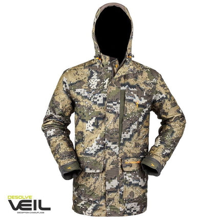 CLOTHING - HUNTERS ELEMENT DOWNPOUR ELITE JACKET FOREST GREEN SZ5XL DESOLVE VEIL/SZXS Shoalhaven Shooting