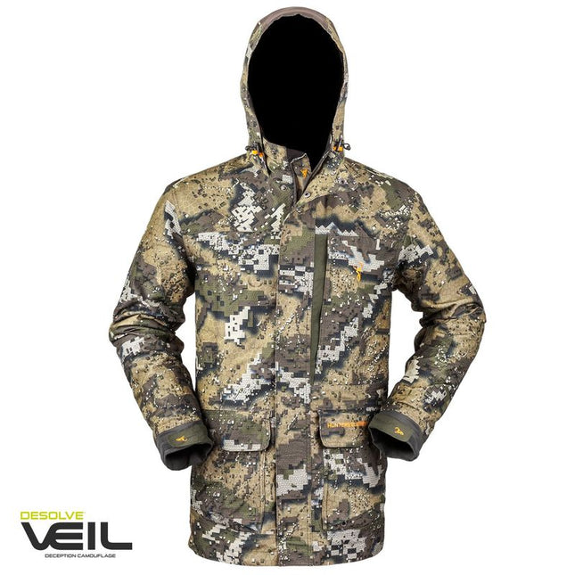 CLOTHING - HUNTERS ELEMENT DOWNPOUR ELITE JACKET FOREST GREEN SZ5XL DESOLVE VEIL/SZXS Shoalhaven Shooting
