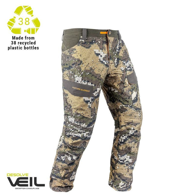 CLOTHING - HUNTERS ELEMENT DOWNPOUR ELITE TROUSER FOREST GREEN SZM DESOLVE VEIL/SZS Shoalhaven Shooting