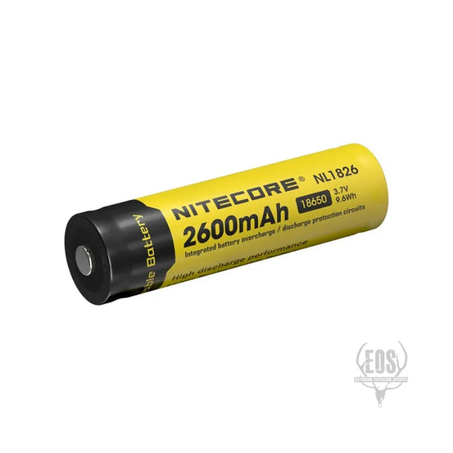 LIGHTING - NITECORE 2600MAH RECHARGABLE LITHIUM BATTERY SIZE 18650 Shoalhaven Shooting