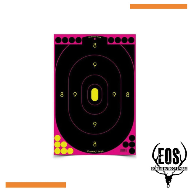 TARGETS - BIRCHWOOD CASEY SHOOT N C 12' X 18" OVAL SILHOUTTE TARGET - 12 PACK Shoalhaven Shooting