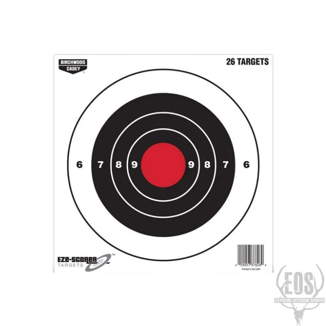 TARGETS - BIRCHWOOD CASEY EZE-SCORER 8'' TARGETS Shoalhaven Shooting