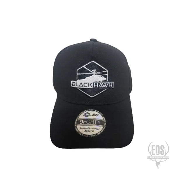CLOTHING - CAP - BLACKHAWK APPAREL A-FRAME 940 CAP (BLACK BLACKHAWK LOGO) Shoalhaven Shooting