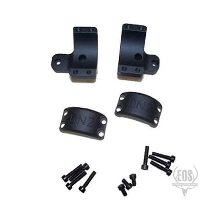 RIFLE RINGS & MOUNTS - DNZ HUNTMASTER 1 HIGH BLK 2 X PIECE Shoalhaven Shooting