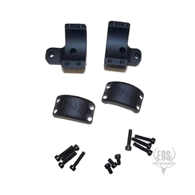 RIFLE RINGS & MOUNTS - DNZ HUNTMASTER 1 HIGH BLK 2 X PIECE Shoalhaven Shooting