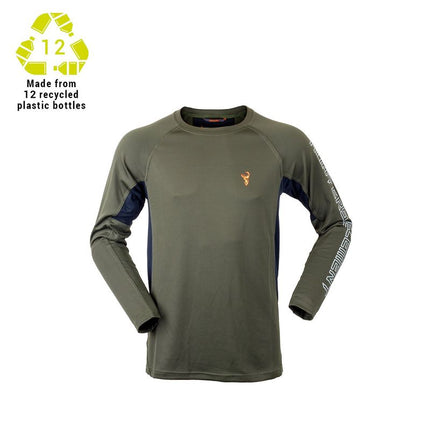 CLOTHING - HUNTERS ELEMENT ECLIPSE CREW FOREST GREEN SZXL FOREST GREEN/SZS Shoalhaven Shooting