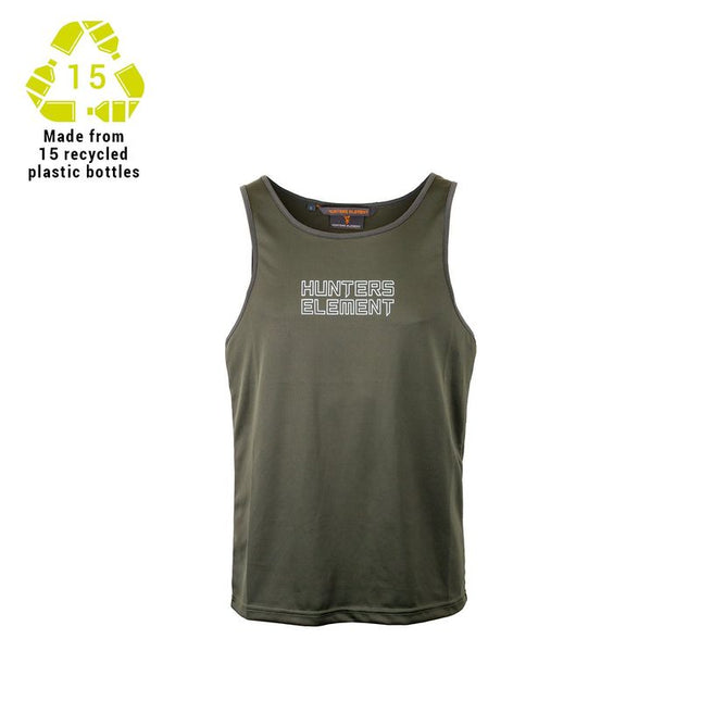 CLOTHING - HUNTERS ELEMENT ECLIPSE SINGLET FOREST GREEN SZXL FOREST GREEN/SZM Shoalhaven Shooting