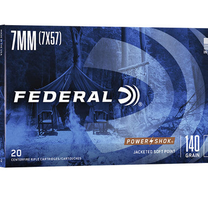 FEDERAL AMMO 7MM MAUSER 140GR SP P- SHOK