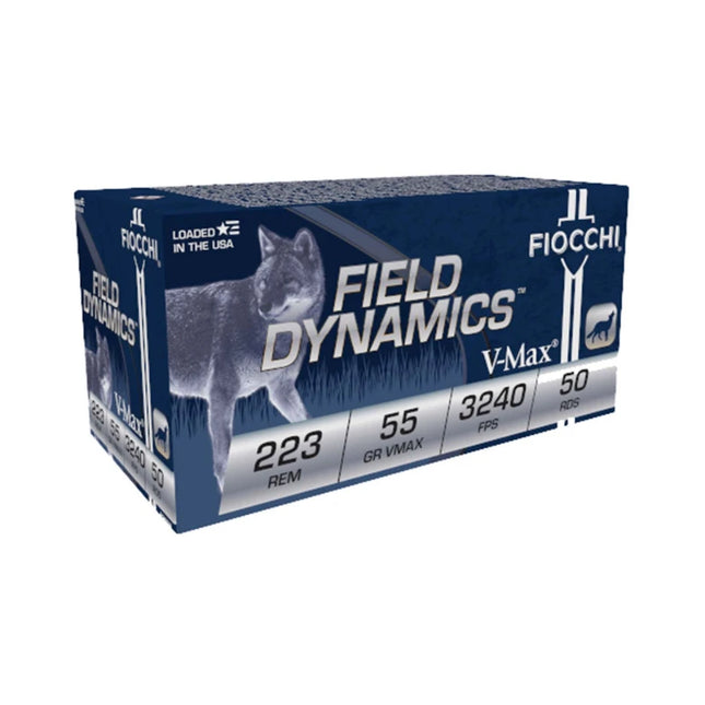 FIOCCHI AMMO 223 REM 55GR VMAX 50PK 55GR POLYMER TIP EPN 3215 FPS