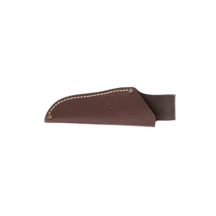 KNIVES - CUDEMAN – SKINNER 10CM CLIP POINT BLADE, POLISHED DEER ANTLER HANDLE, GOLD TANG / LEATHER SHEATH Shoalhaven Shooting