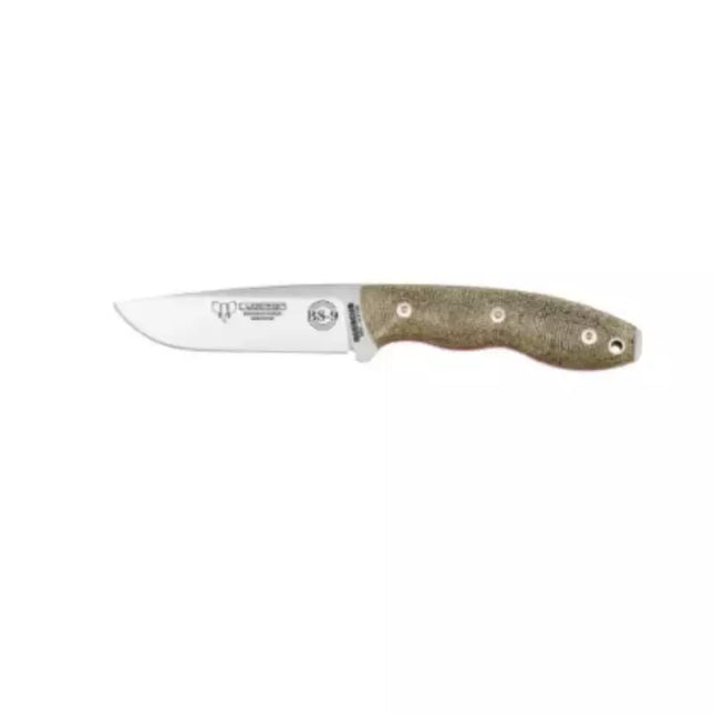 KNIVES - CUDEMAN SURVIVAL KNIFE DROP POINT 11CM SATIN FINISH BLADE OLIVE GREEN FLINT AND COMPASS KIT Shoalhaven Shooting