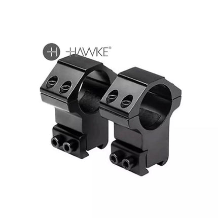 RIFLE RINGS & MOUNTS - HAWKE RING MOUNTS 9-11MM 1 INCH HIGH DOUBLE SCREW Shoalhaven Shooting
