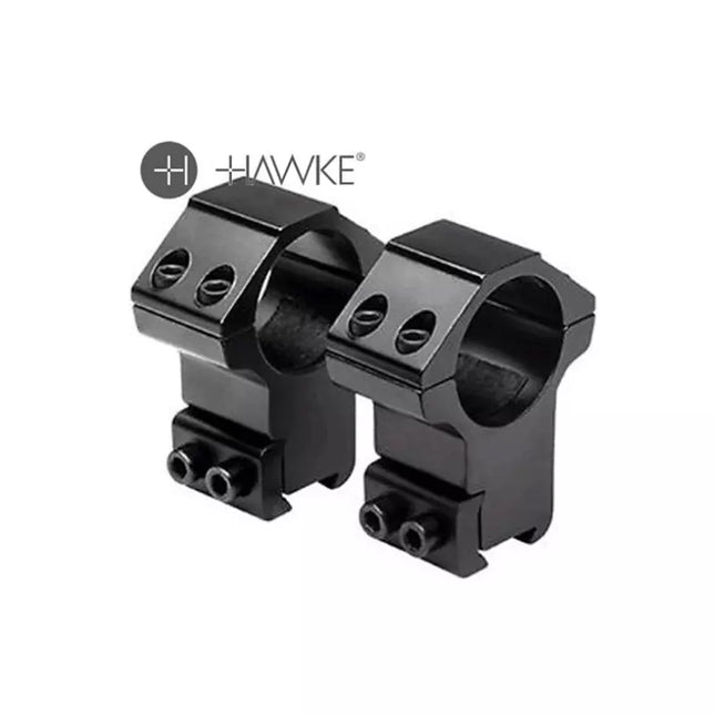 RIFLE RINGS & MOUNTS - HAWKE RING MOUNTS 9-11MM 1 INCH HIGH DOUBLE SCREW Shoalhaven Shooting