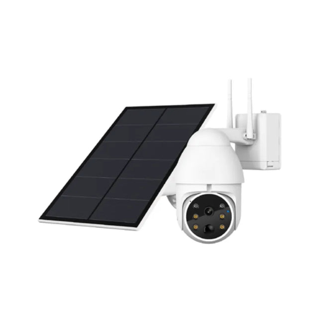 GERBER PTZ WIFI WHITE SECURITY CAMERA SOLAR