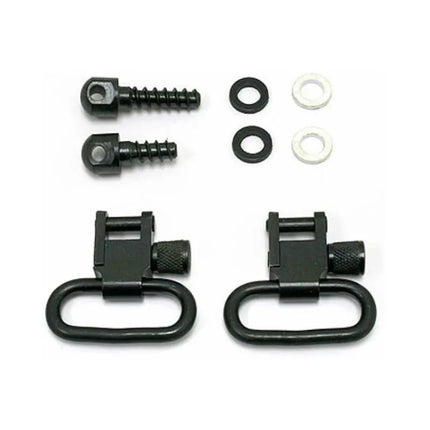 GROVTEC WOOD SCRE FORE END SWIVEL SET 1' LOOPS BLACK