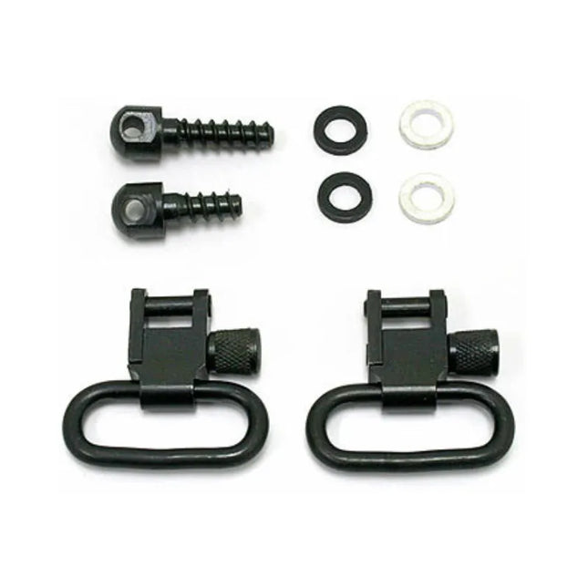 GROVTEC WOOD SCRE FORE END SWIVEL SET 1' LOOPS BLACK