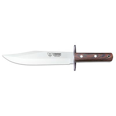 KNIVES - CUDEMAN – BOWIE 25CM BLADE, POLISHED RED STAMIN WOOD HANDLE / LEATHER SHEATH Shoalhaven Shooting