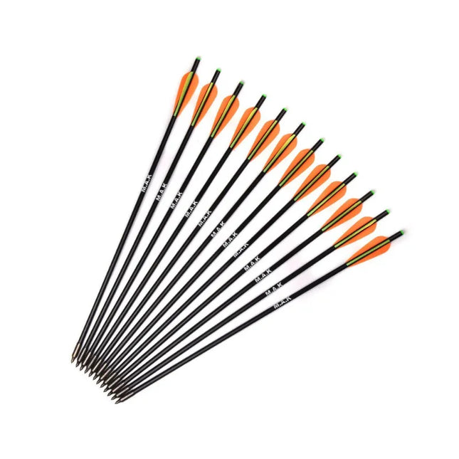 HEADHUNTER CARBON ARROWS - 400 BLAZE ORANGE, 2" BLAZA VANE (SPG)
