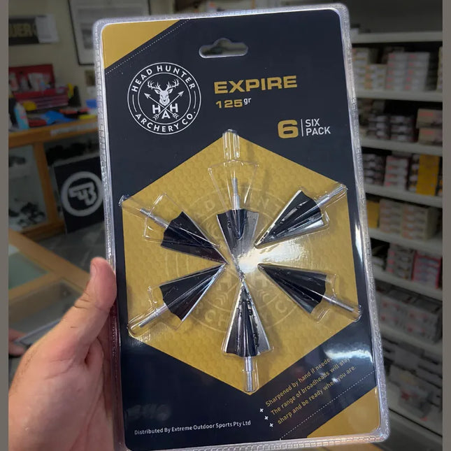 HEADHUNTER ARCHERY BROADHEADS - EXPIRE RAZOR 2 BLADE 125GR (6PK)