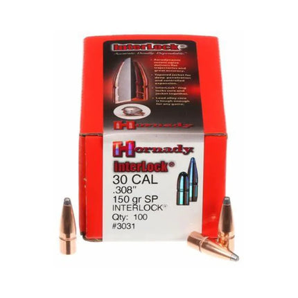 HORNADY PROJ 338 CAL 200 GR SP INTERLOCK BULLETS 100 PACK