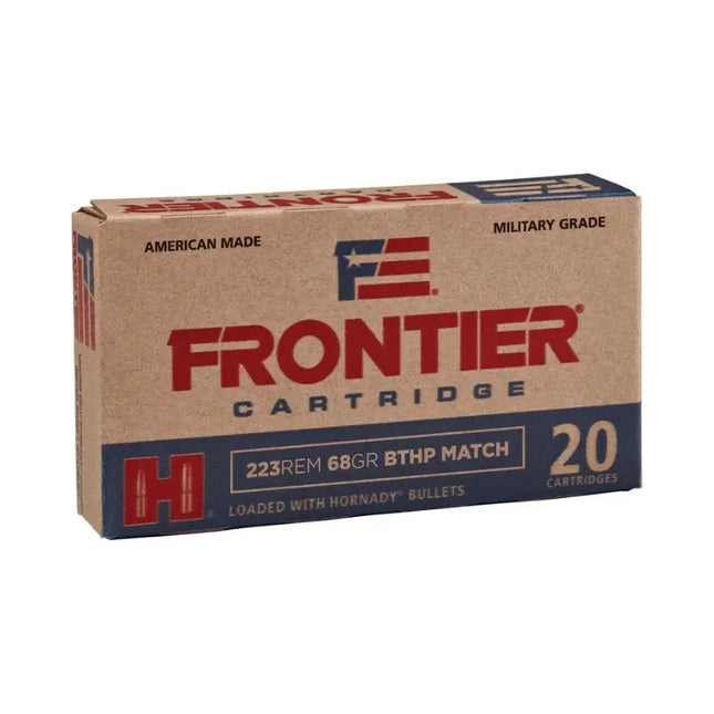 HORNADY AMMO FRONTIER 223 68GR BTHP MATCH