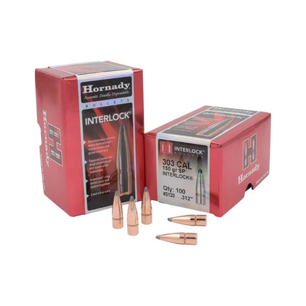 HORNADY PROJ 338 CAL 200 GR SP INTERLOCK BULLETS 100 PACK
