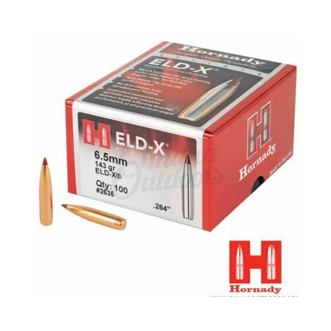 HORNADY PROJ .257 25 CAL 110 GRAIN ELD-X BULLETS 100 PACK