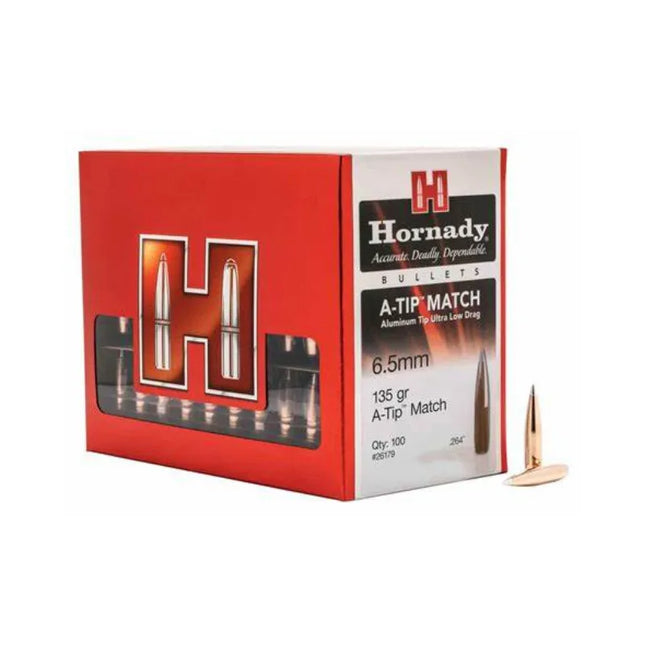 HORNADY PROJECTILES .264 6.5MM 153 GR A-TIP MATCH 100 PK