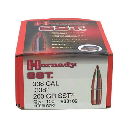 HORNADY PROJ .338 CAL 200 GR SST INTERLOCK BULLETS 100 PACK